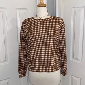 Lou & Grey Gingham Print Top, Size S